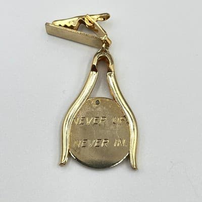 Tie Clip Vintage Gold Tone Golf Putter Never Up Never In Sports Accessory