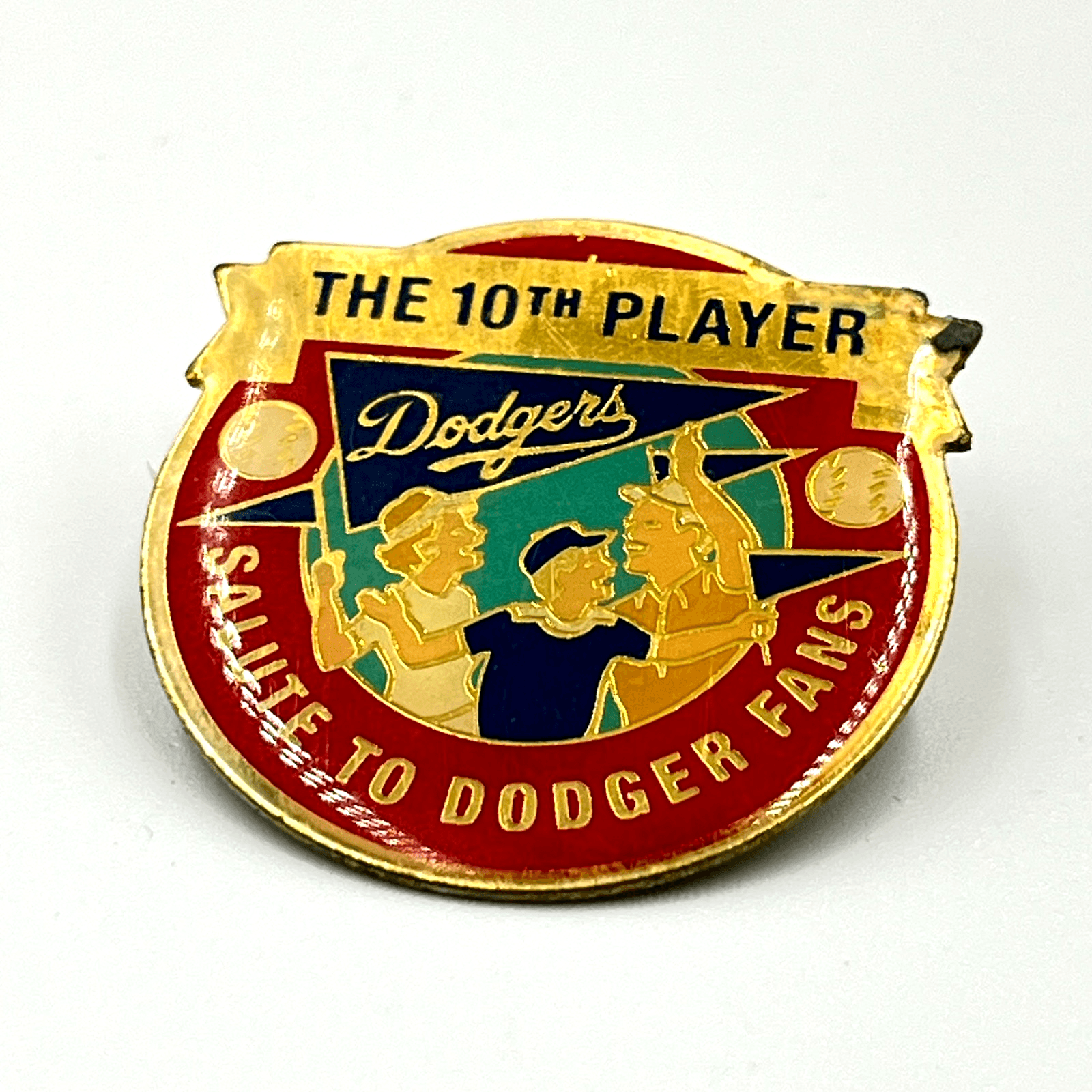 VTG 1992 LA Dodgers Stadium 30th Anniversary Pin Unocal 76 10th Player Enamel
