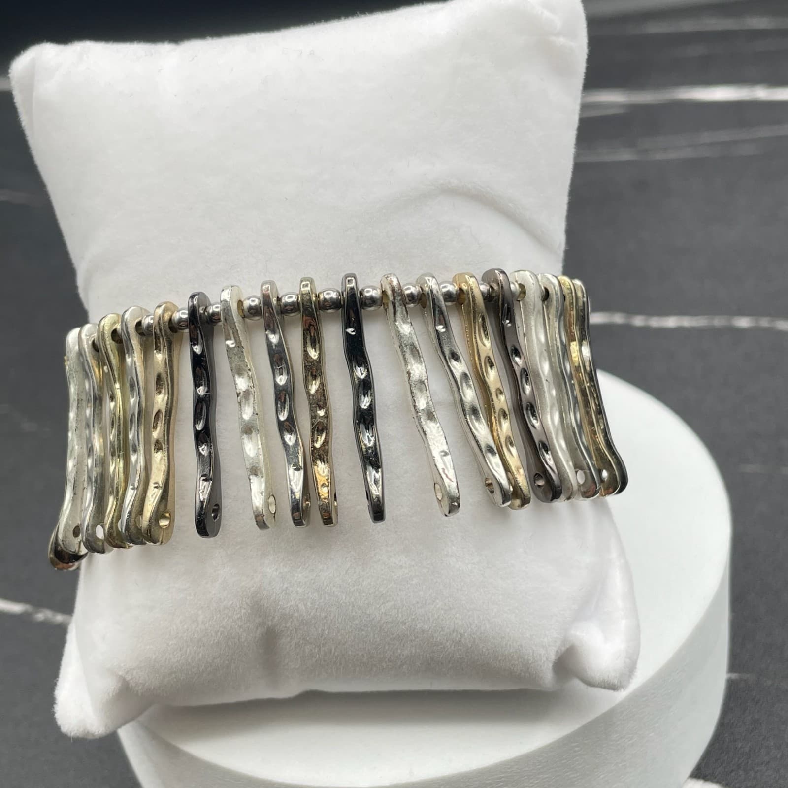 Vintage Multi-Tone Fringe Beaded Fashion Classic Retro Stretch Bracelet