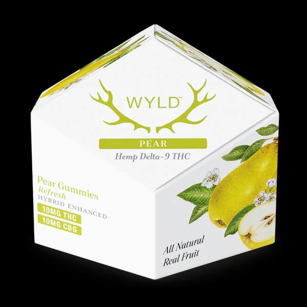 Wyld Pear Gummies 10mg THC 10mg CBG