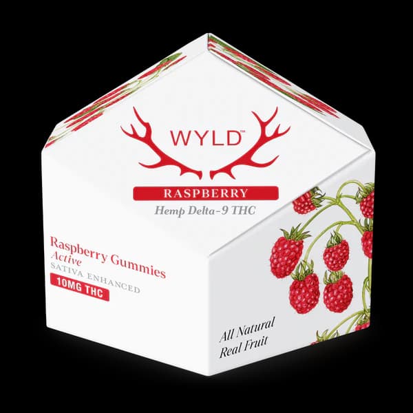 Wyld Raspberry Hemp Delta-9 THC Gummies 10mg