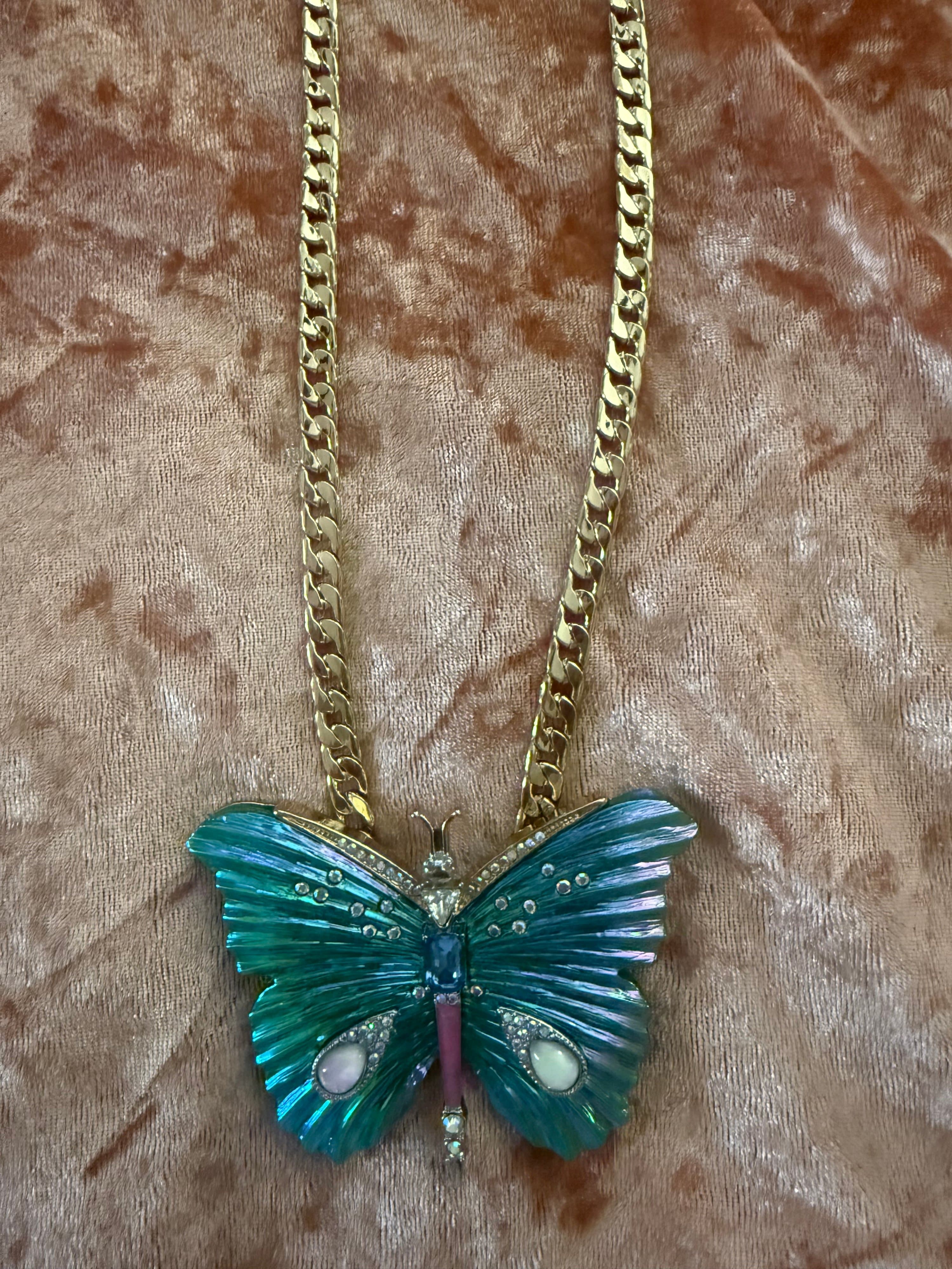 Betsey Johnson Butterfly Pendant Necklace