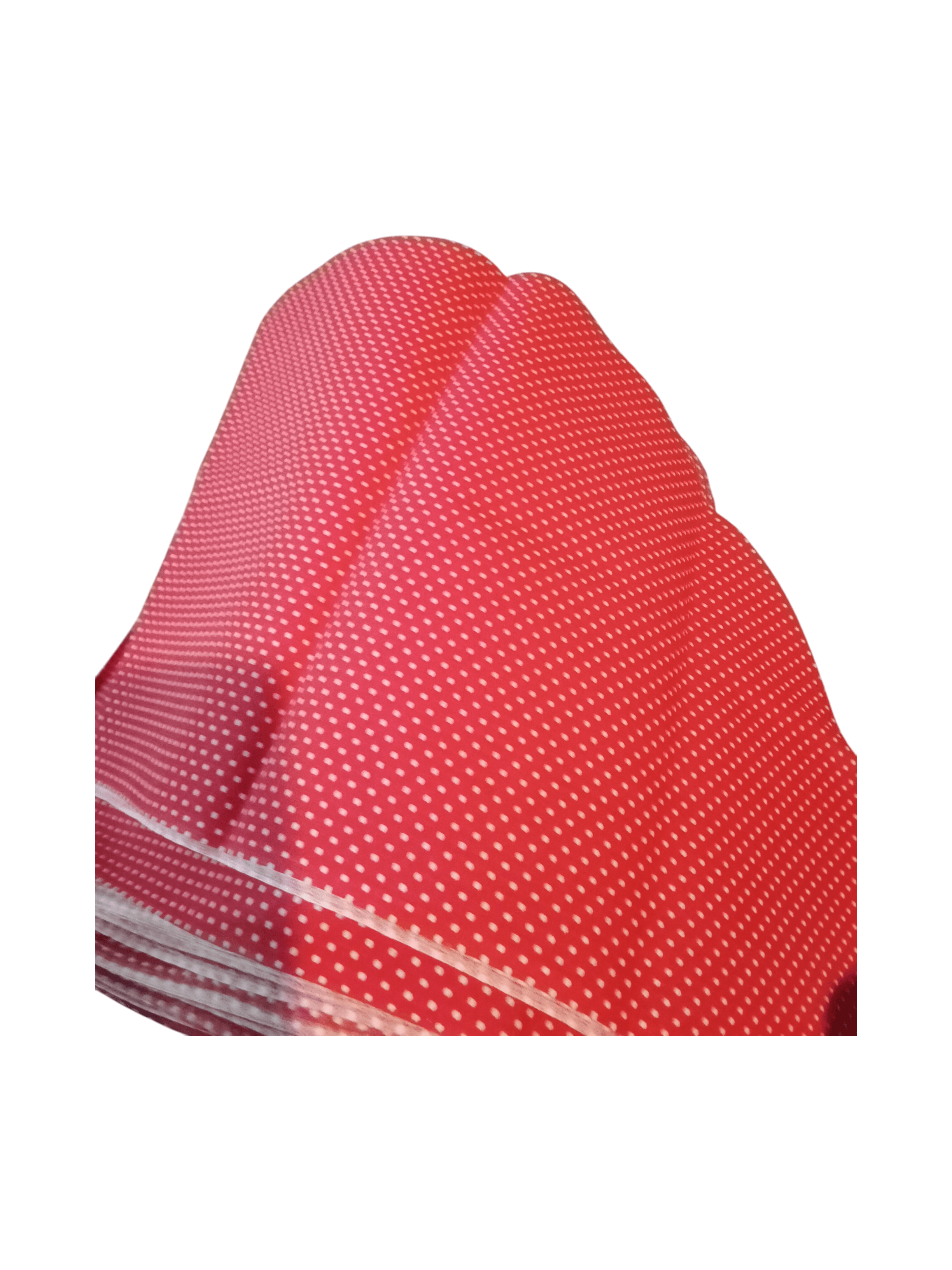 Red Polka Dot Fabric for Sewing Crafts 31 pieces@ (17" x 6")