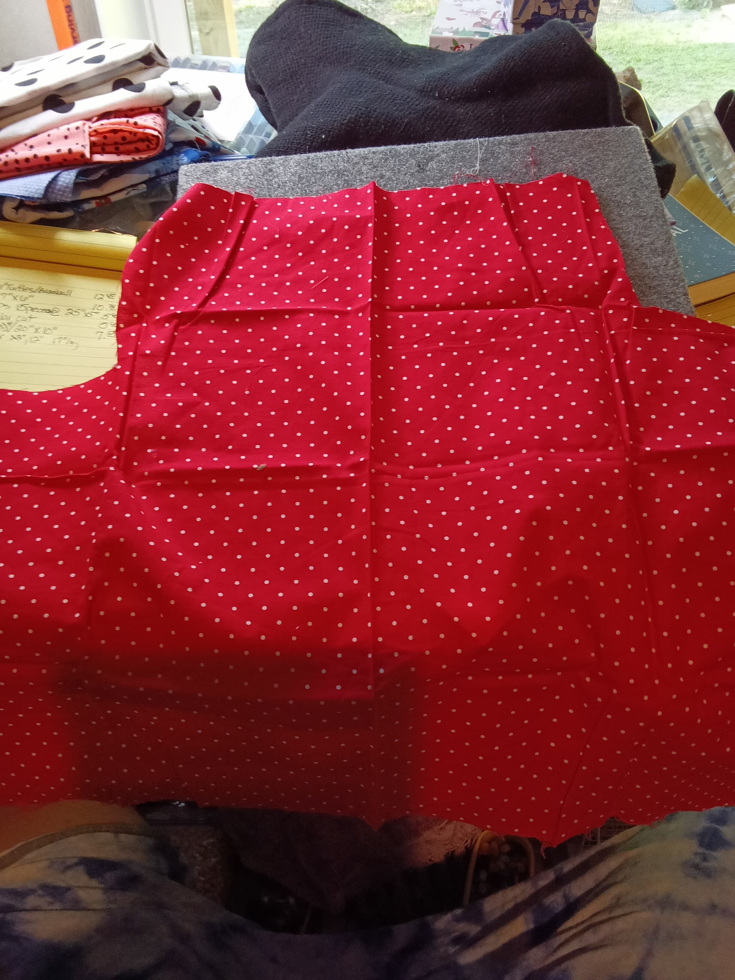 #3 Red Polka Dot Fabric for Sewing Crafts another pattern of dots