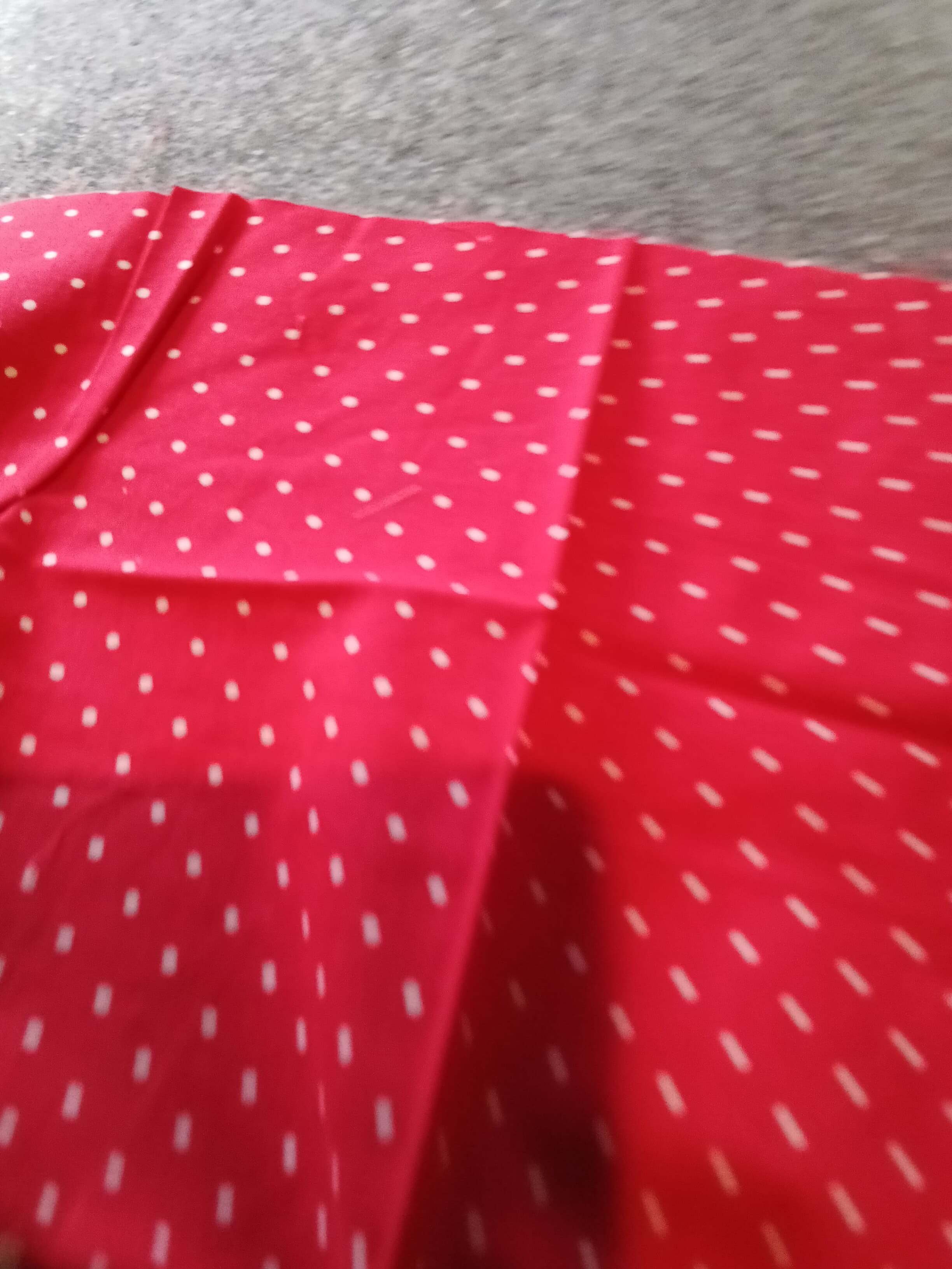 #3 Red Polka Dot Fabric Material for Sewing Crafts irregular cat