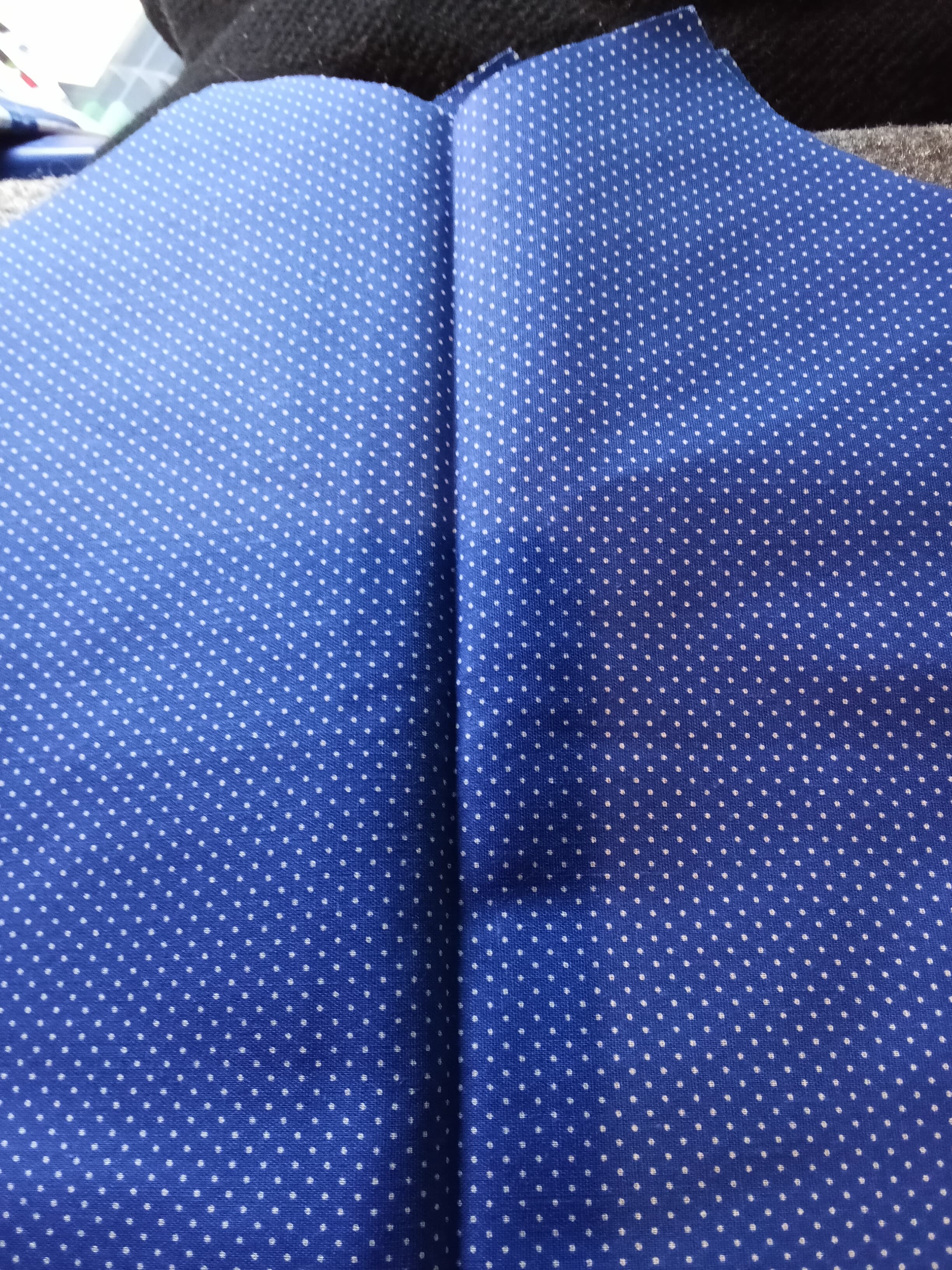 Blue Polka Dot Fabric Material