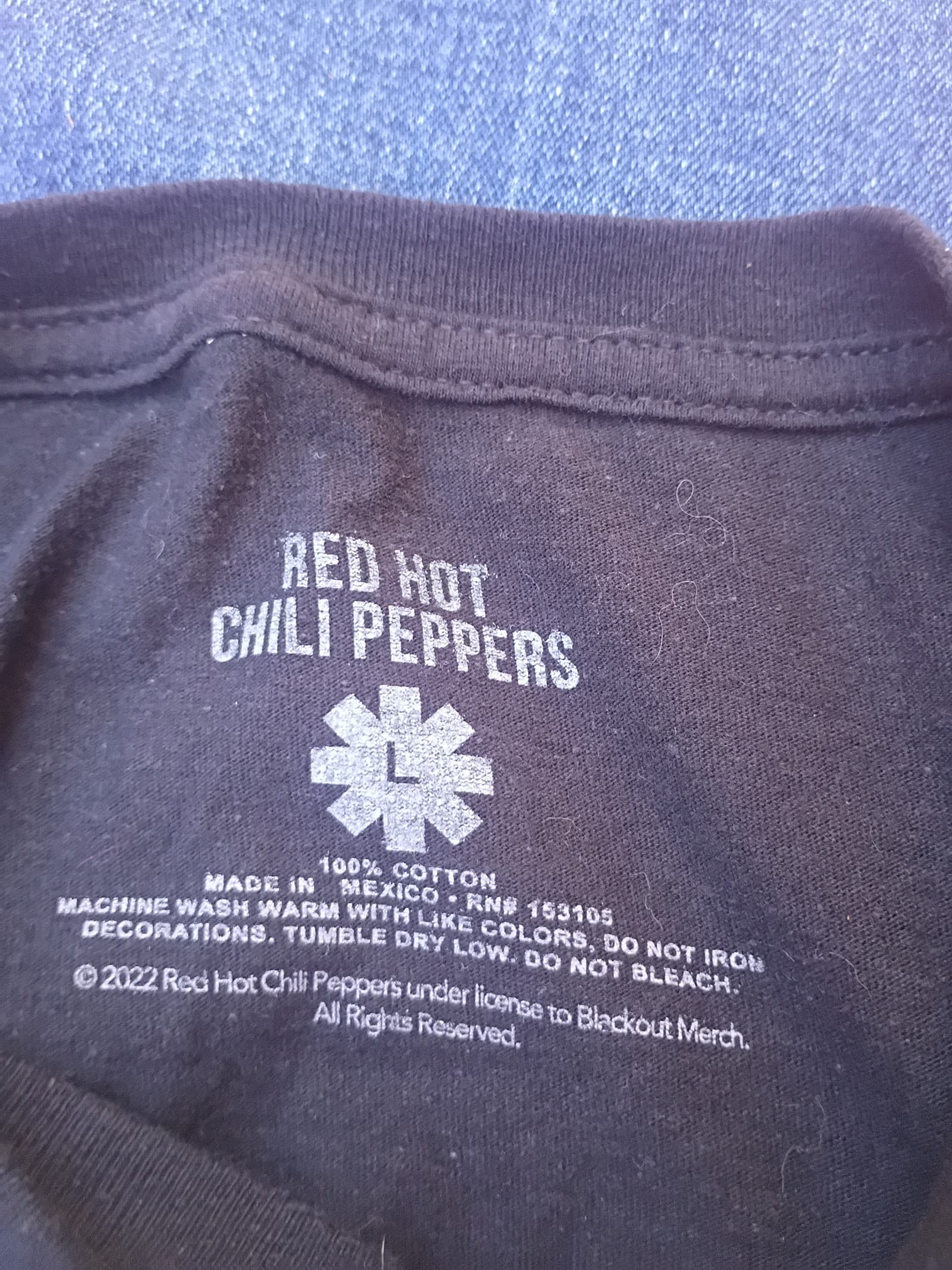 Authentic Red Hot Chili Peppers Tshirt