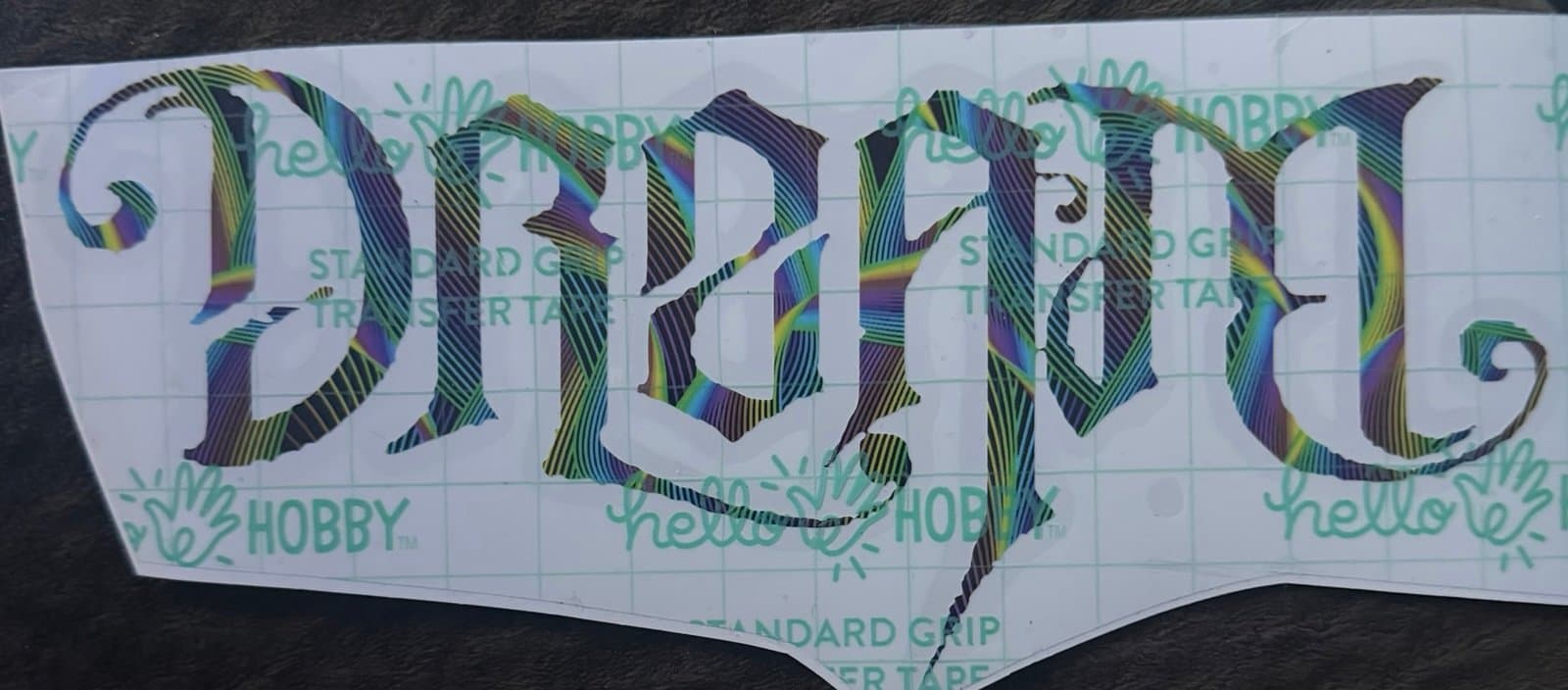 Upside down words DREAM BELIEVE