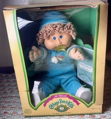 Vintage 1985 Coleco Cabbage Patch Kids Doll NIB NRFB Pacifier Boy Blue #3900