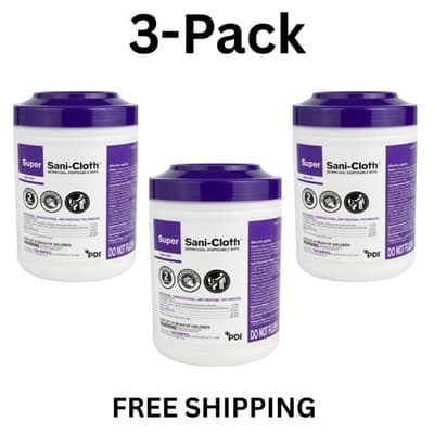 Super Sani-Cloth Germicidal Wipes Disinfecting Large 160ct - 3 Pack - Exp. 01/28