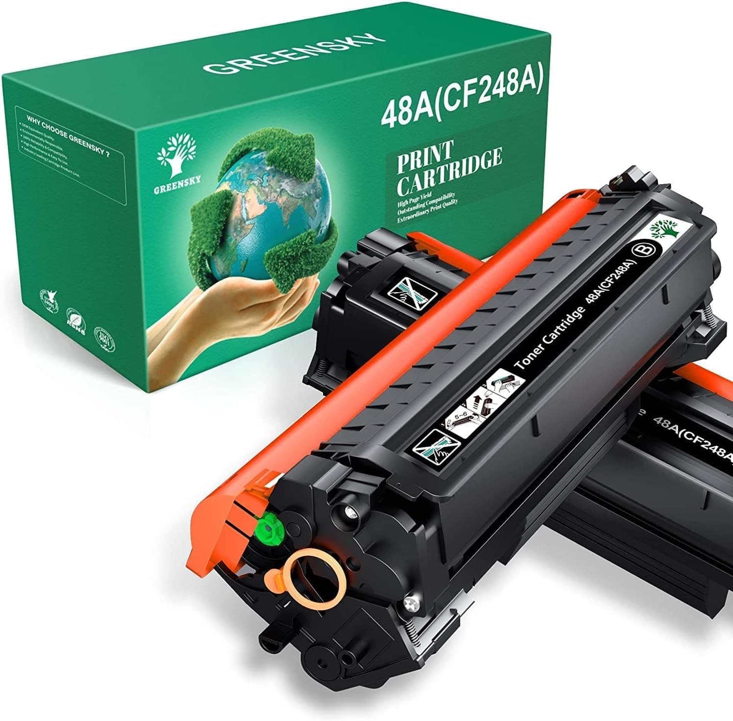 2PK CF248A 48A Toner Cartridges for HP LaserJet Pro M14 M15W M17 M29W M28W M30w
