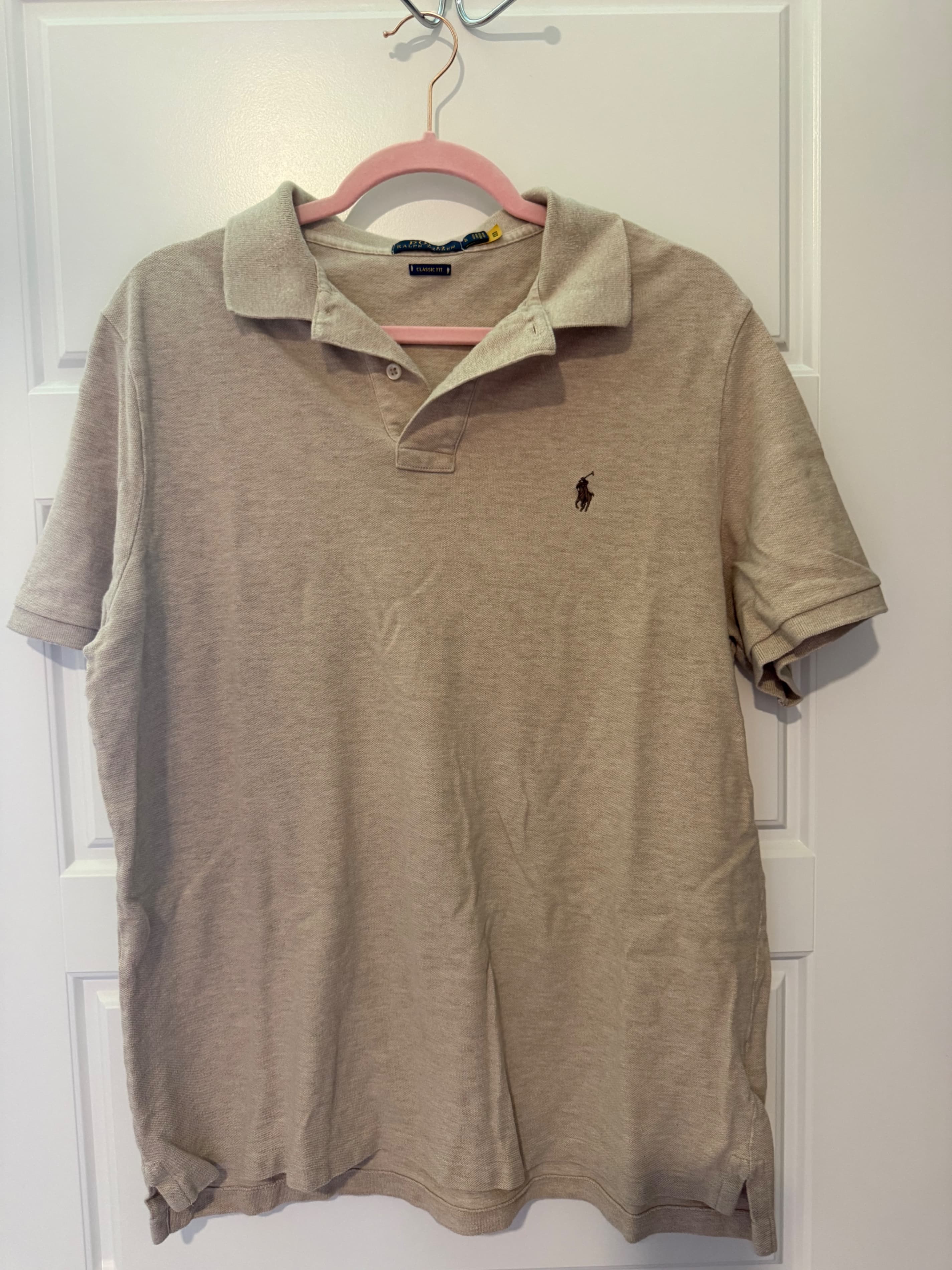 Polo Ralph Lauren Classic Fit Polo Shirt Beige Size L