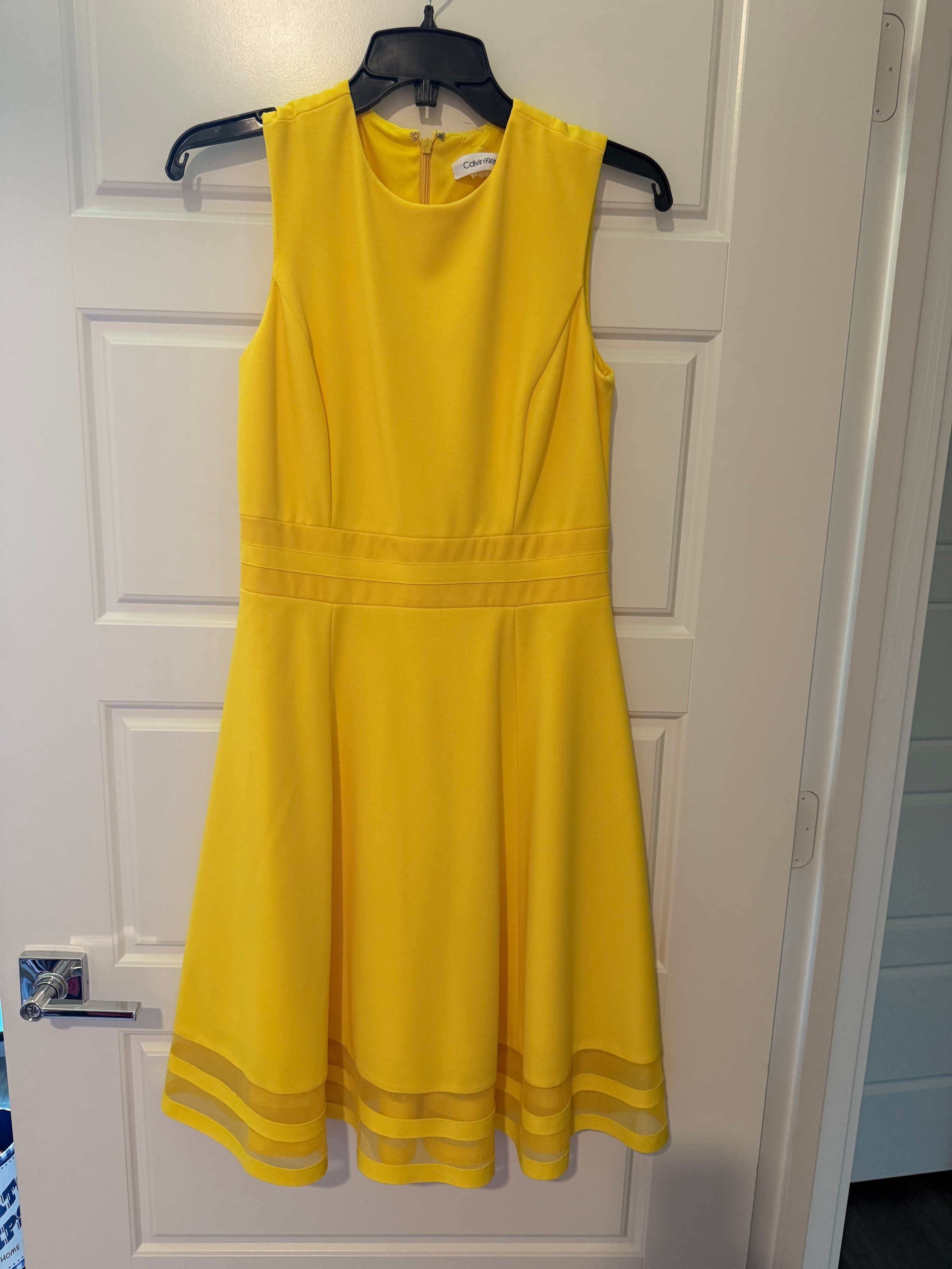Calvin Klein Yellow Sleeveless Dress