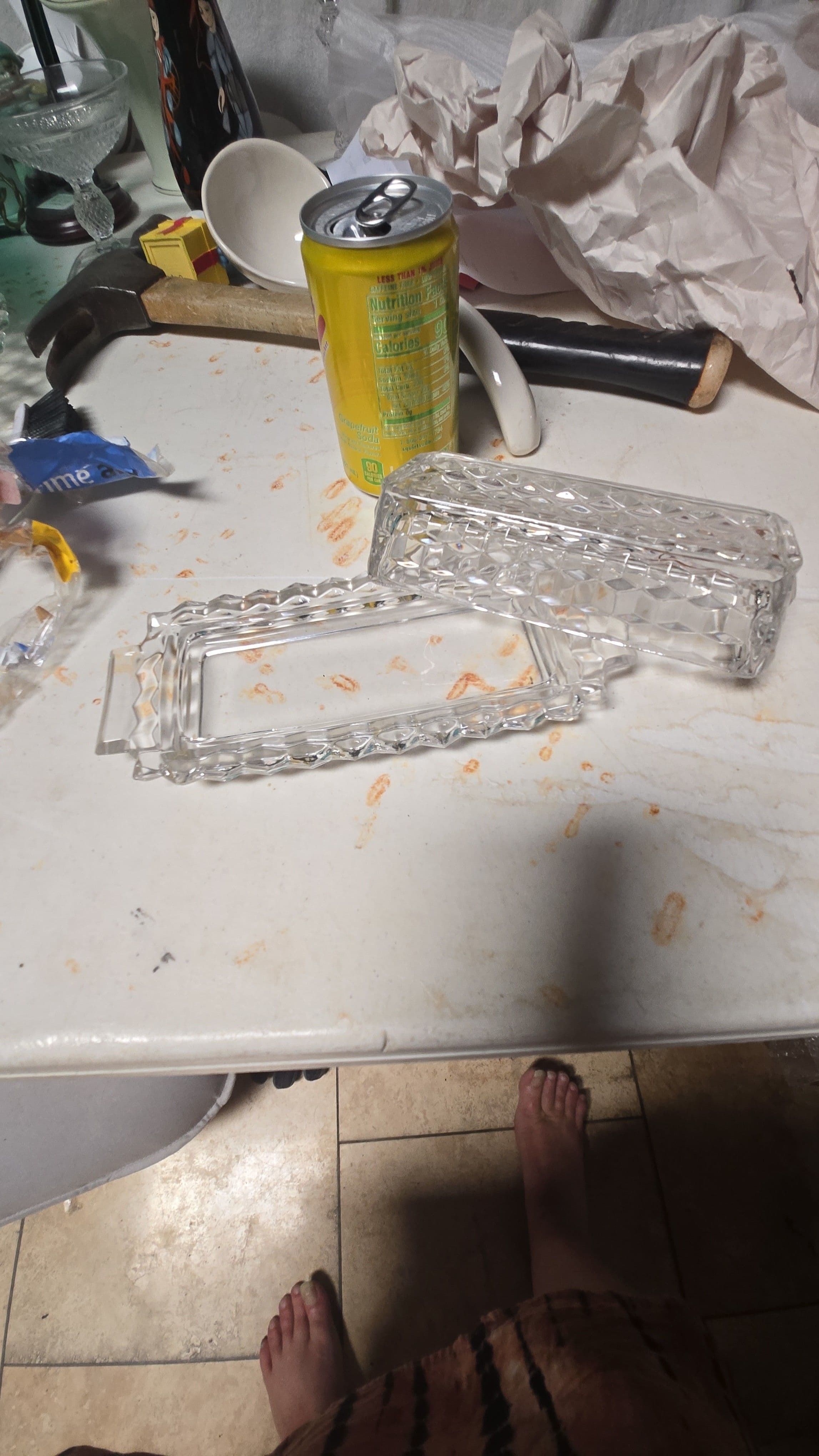 Fostoria butter dish