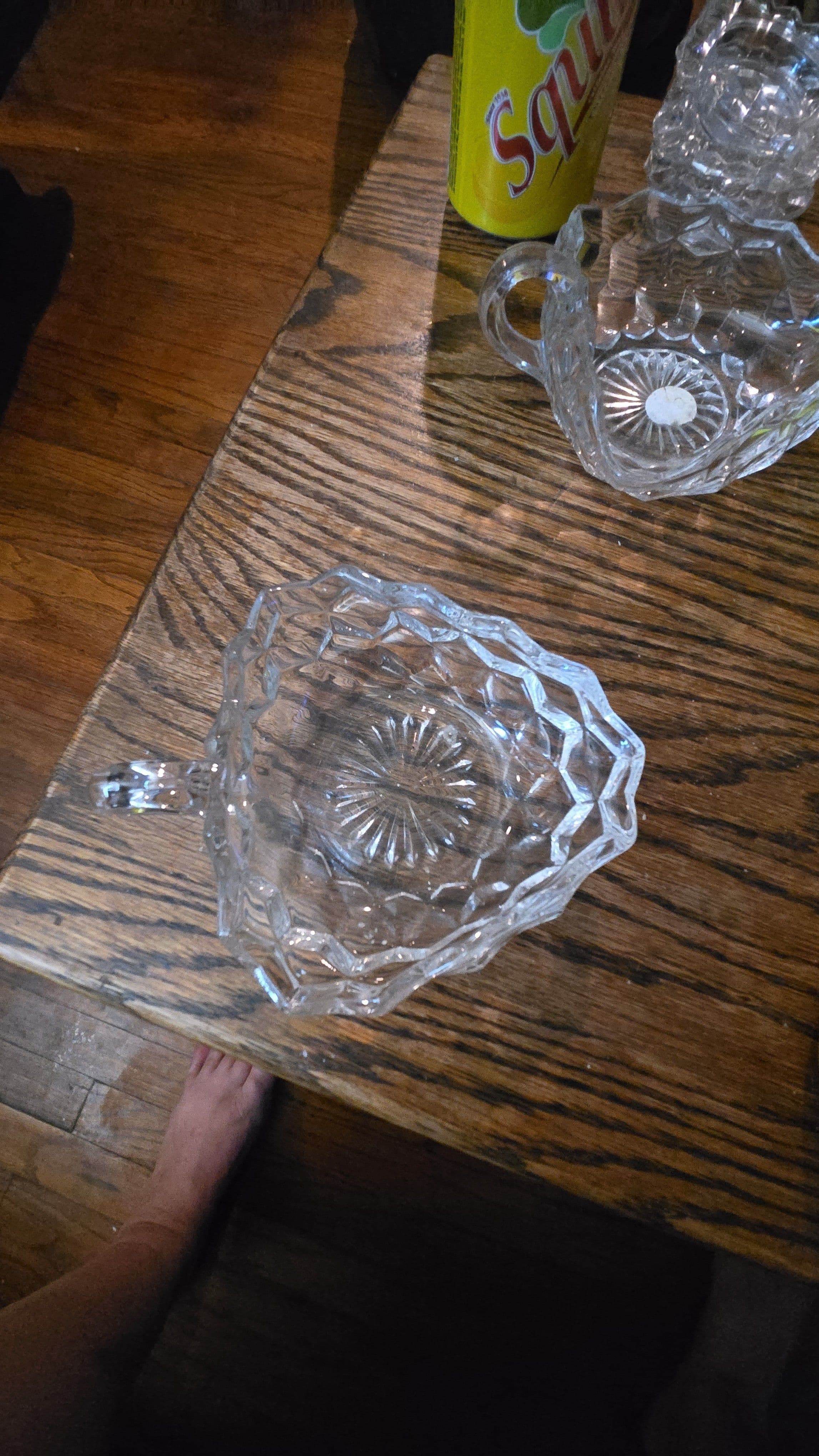 Fostoria American clear Cubist
