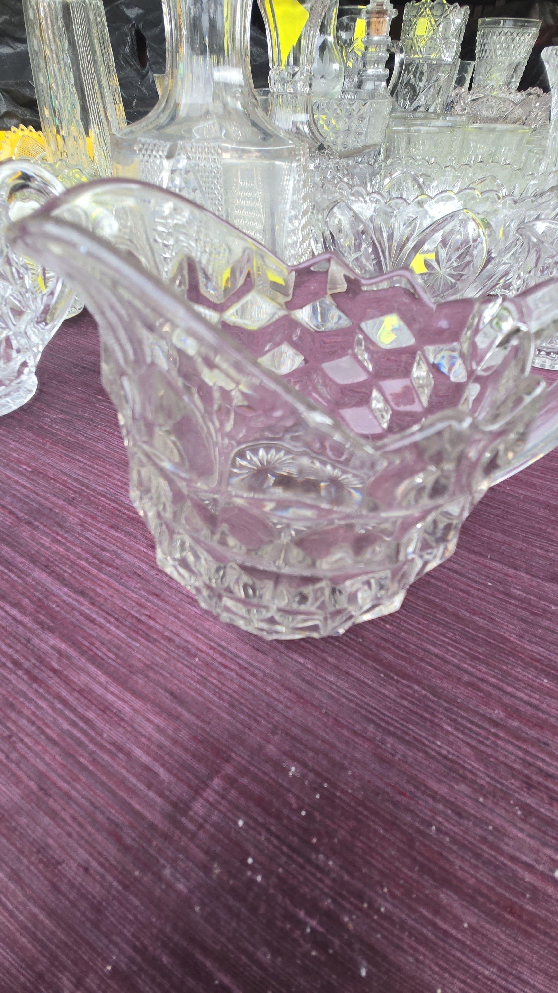 Fostoria American Clear Cubist 3.5"×3.5"