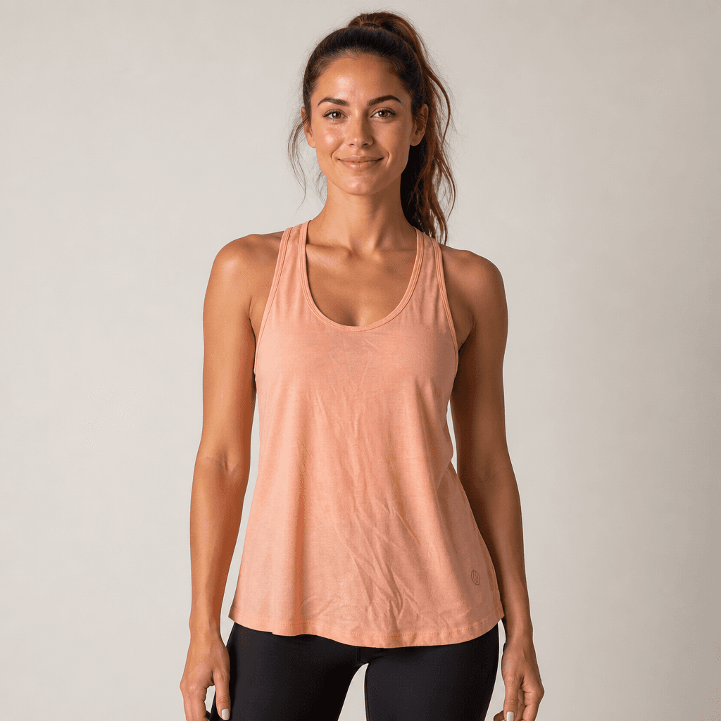 Women's Peach Racerback Tank Top size m