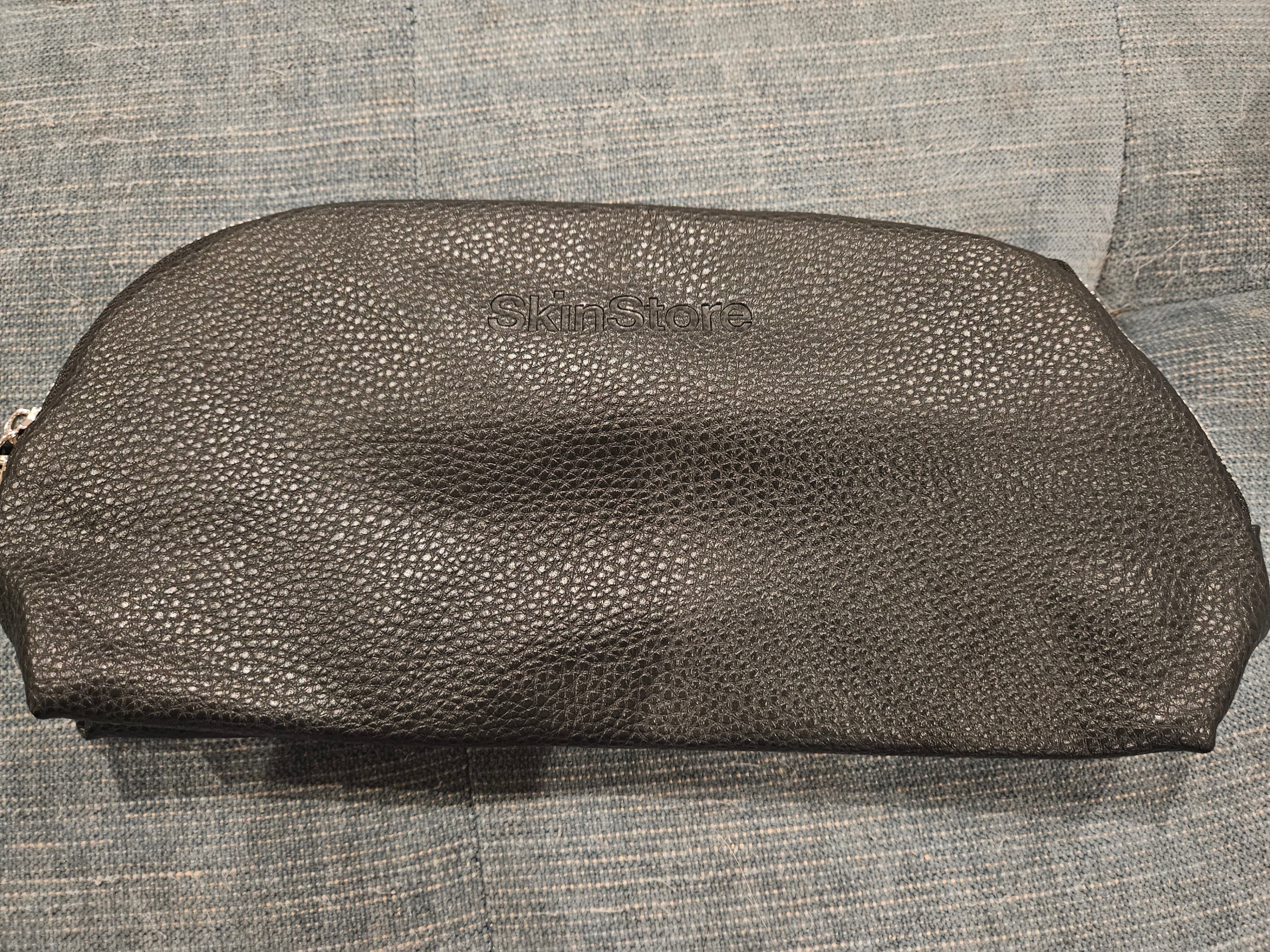 SkinStore Black Textured Makeup Bag