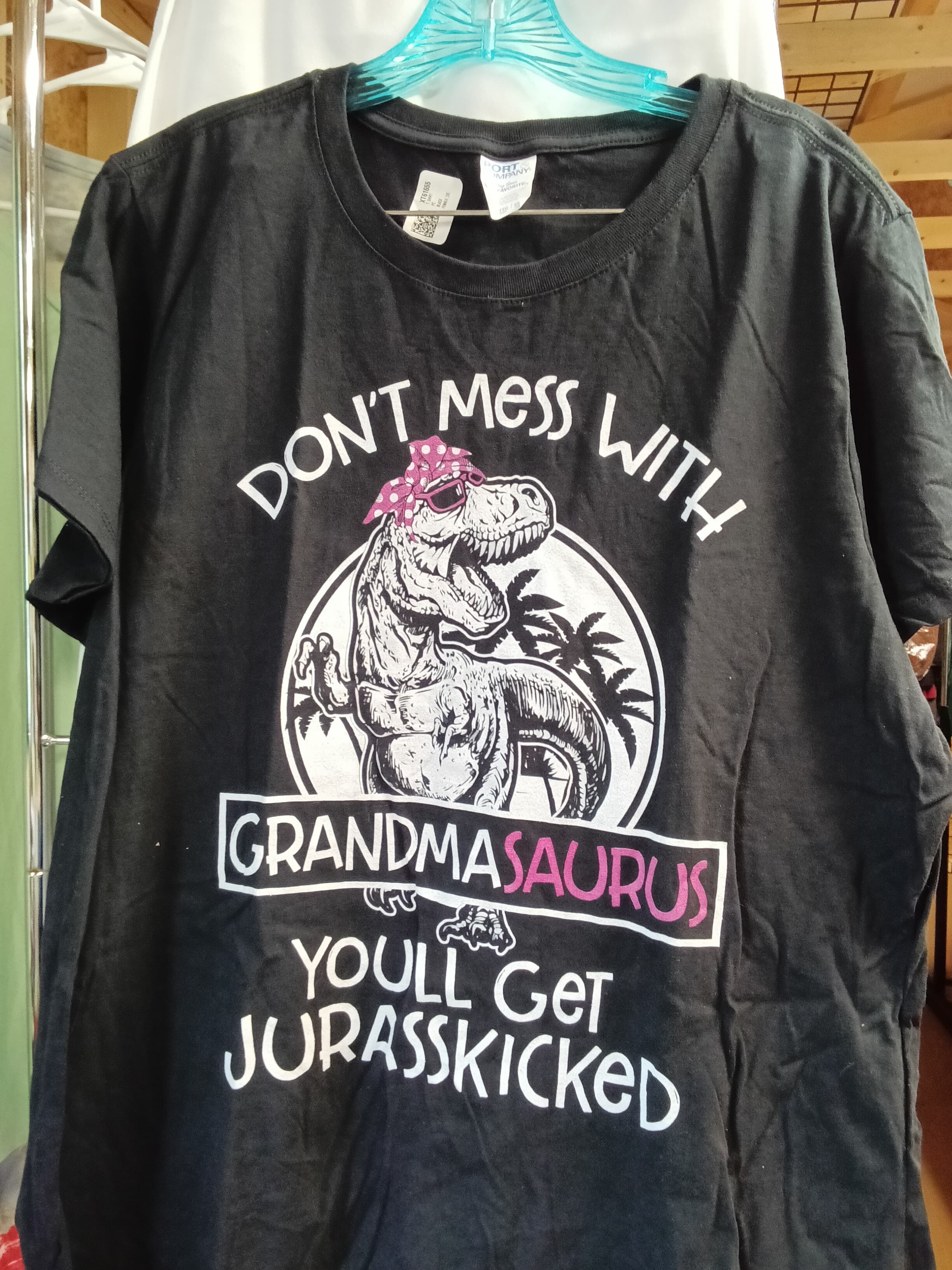 Port & Company Grandma Saurus T-Shirt 2XL Black