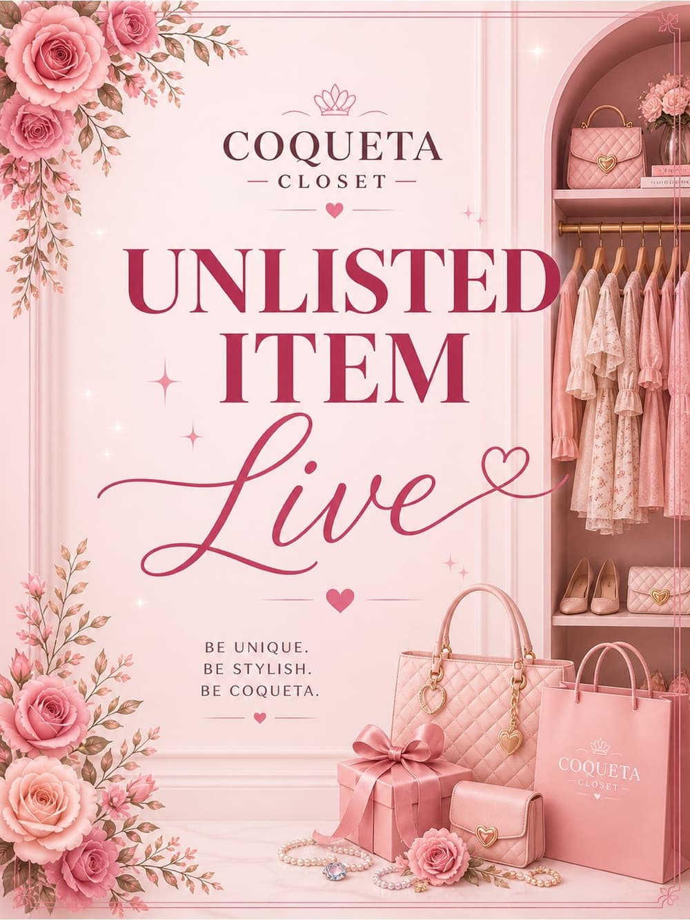 1-100 UNLISTED ITEM 🛍️ @CoquetaCloset Live💖 Please bundle 2+ items 💖 Thank you 💖