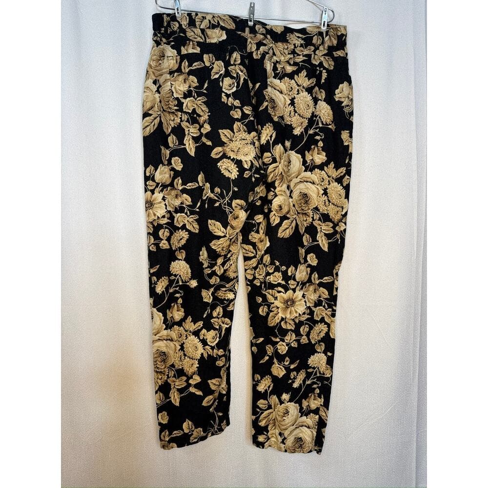 429. Lauren Ralph Lauren Floral Straight Leg Linen Pants Size 16