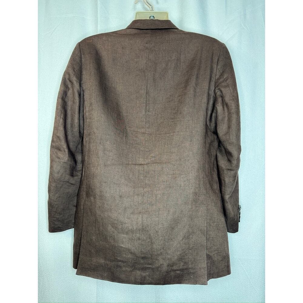 437. &M Brown Herringbone Two Button Sport Coat Blazer Men's Size 40