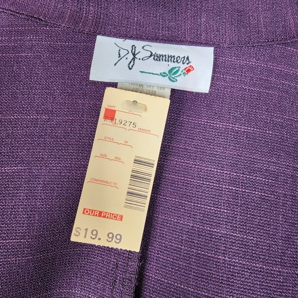 195. NWT Vintage D.J. Summers Purple Skirt Suit Set 18M