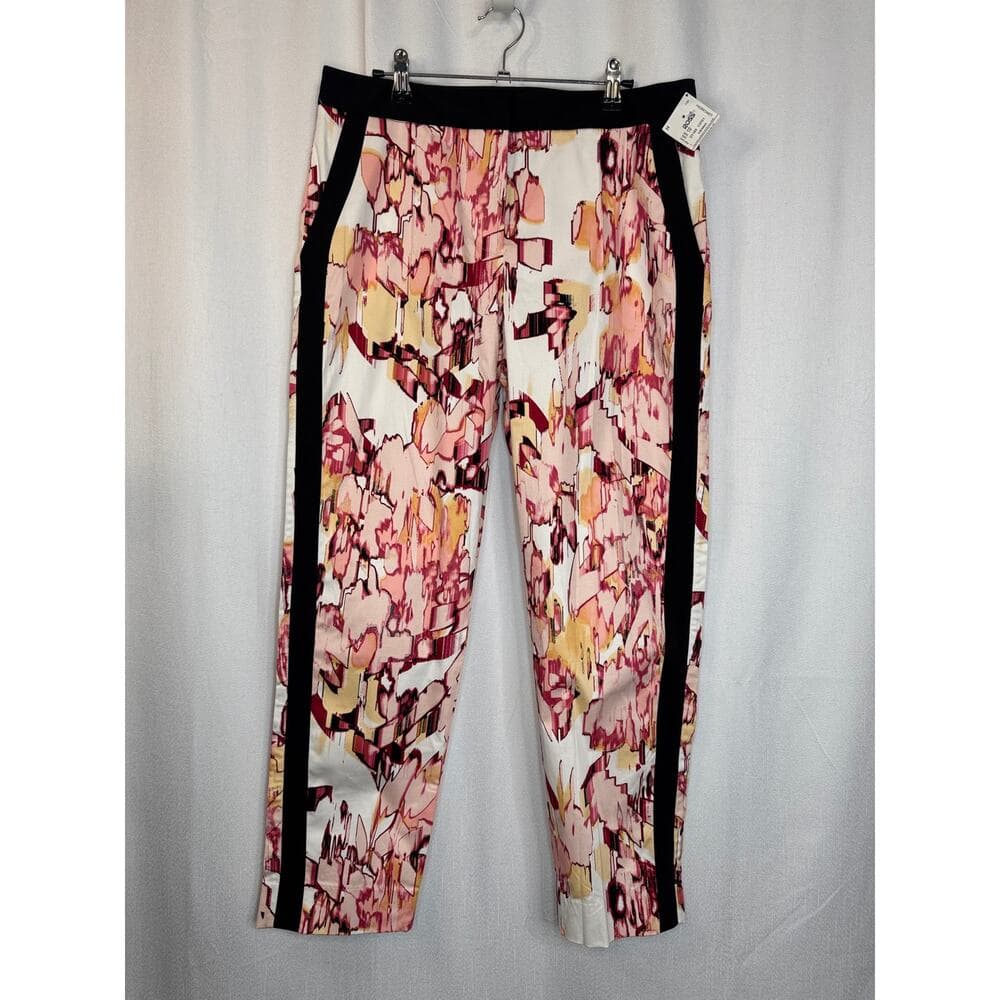 361. Donna Karan New York NWT Abstract Floral Ankle Pants Size 10