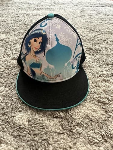 Disney Aladdin Jasmine Sublimated Hat Cap Womens A Whole New World Black Teal