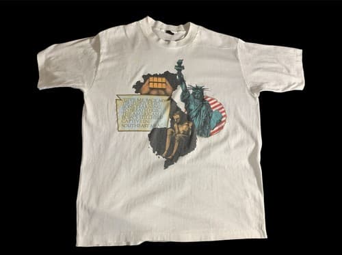 VINTAGE Vietnam Veteran T-Shirt 1988 POW 80s Single Stitch USA War Center Star