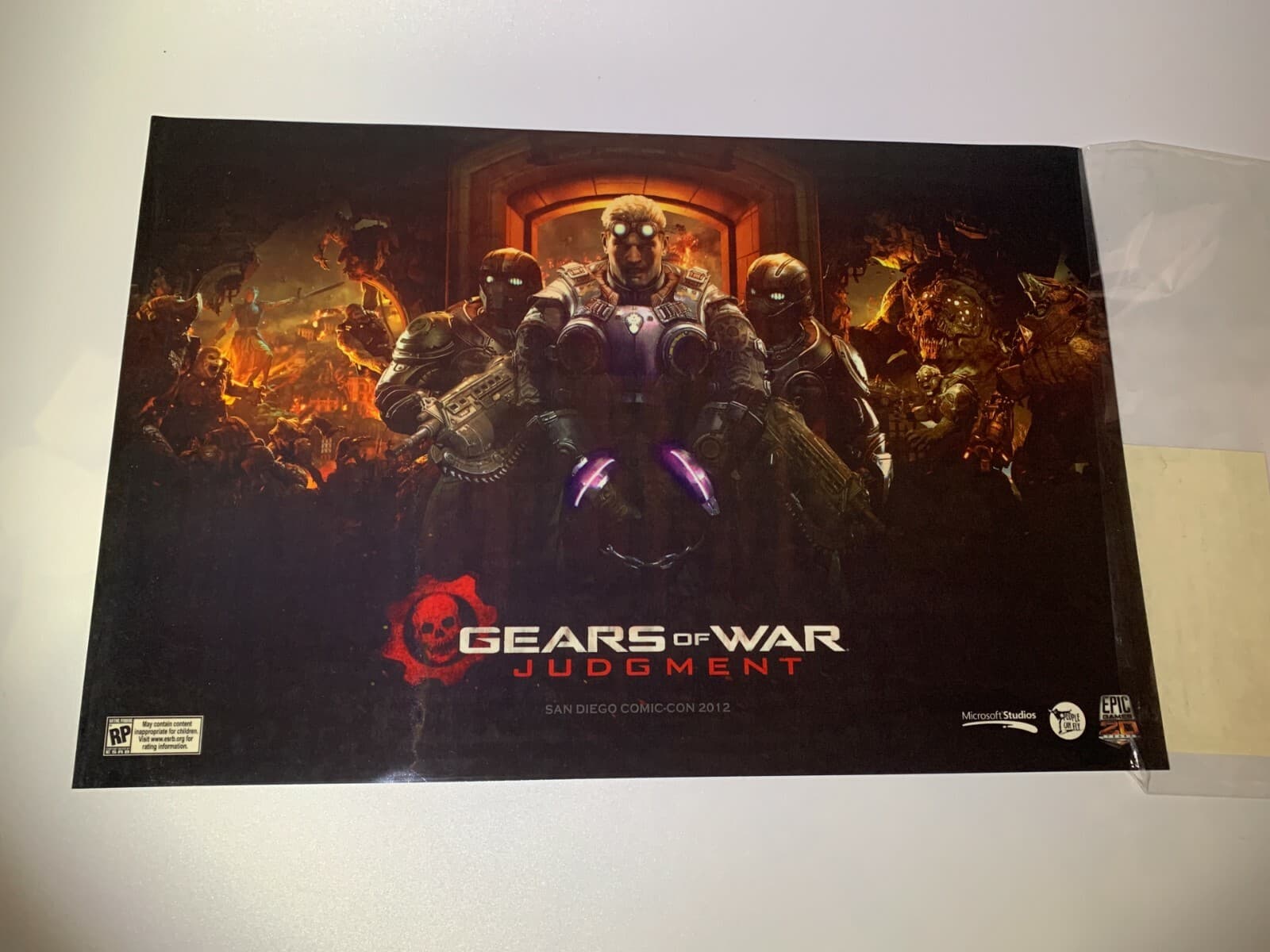Gears of War Judgement 2012 SDCC Exclusive Poster RARE! Comic Con 623/1250