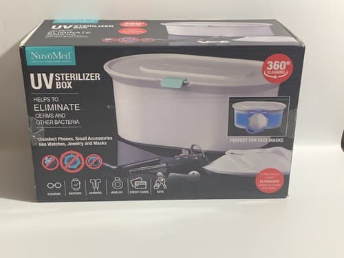 NovoMed UV STERILIZER BOX, Eliminates Up To 99% Of Germs & Bacteria NEW