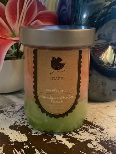 GOLD CANYON CANDLE- Rainbow Sherbet Punch CAFE 19oz NEW Rare