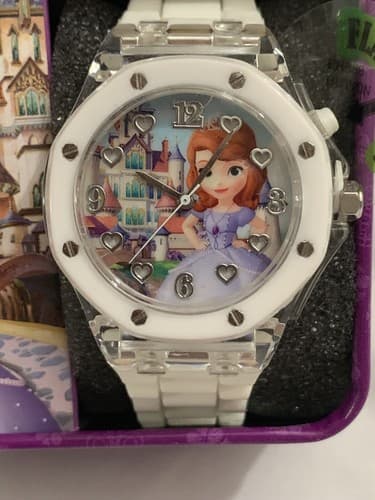Accutime Disney Junior Sofia The First Kid's Light Up Analog Watch NEEDS BATTERY