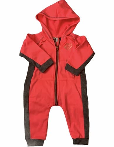 Body Glove Body Suit Infant Baby 6-9 Months Outfit Zip Up Coral