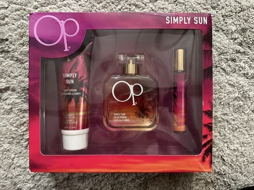 3PC OP Simply Sun by Ocean Pacific 3.4 oz Eau De Parfum Spray + Lotion For Women