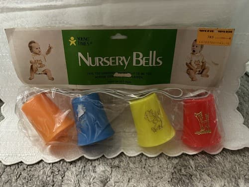 Vintage Nursery Bells Young Times 80s 90s Colorful New Sealed
