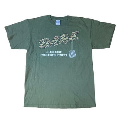 DARE Miami Dade Police Department Camo T-Shirt Men's Medium