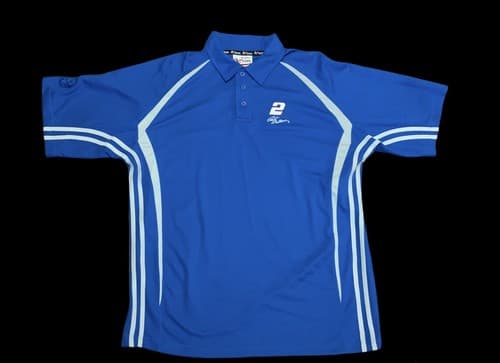 Rusty Wallace NASCAR Chase Authentics Short Sleeve Polo Embroidered Shirt Large