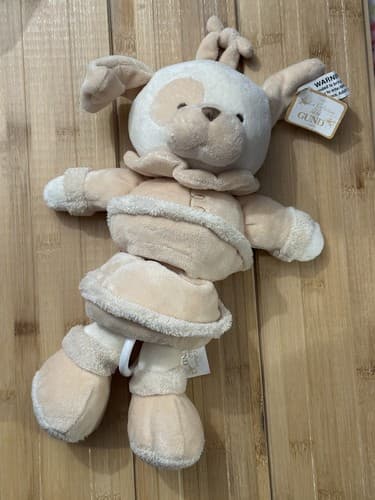 Gund LA COLLECTION BEBE DOG Pull-down Musical Plush Crème Baby Plush Toy