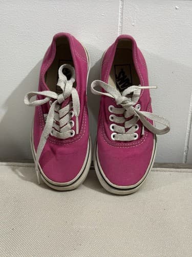 Vans Girls Athletic Shoes Toddler Kids Size 10.5 US Pink Off The Wall Lace Up