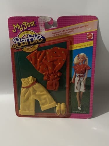 BARBIE DOLL 1983 VINTAGE FASHION MY FIRST DAY AT THE PARK 4872 NRFC Red White