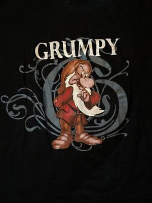 Womens Disney Grumpy 3/4 Sleeve Shirt