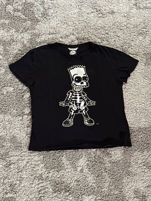 Mango Kids glow in the dark Bart Simpson Shock T-Shirt Girls 11/12