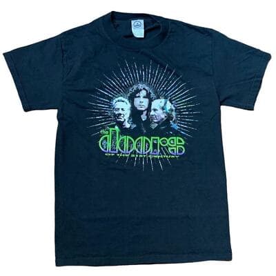 2005 THE DOORS 21st CENTURY OFFICIAL BAND CONCERT MUSIC T-SHIRT SMALL