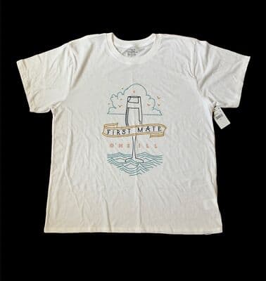 O’Neill First Mate Graphic White XL T-Shirt New w tag