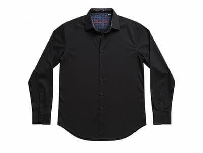 Robert Graham Classic Fit M Dress Shirt Solid Black