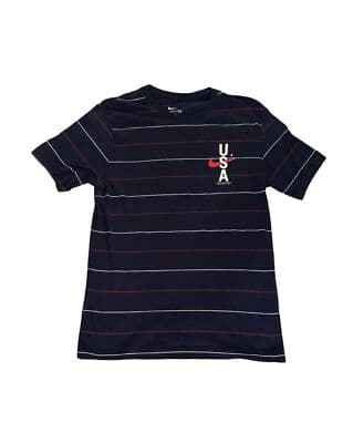 Mens Nike Olympic T-Shirt Striped Small embroidered USA