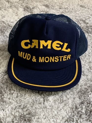 Vintage 80s 90s Camel Mudd and Monster mesh trucker Hat Cap Snapback rare USA