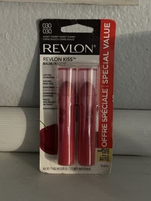 Revlon Kiss Lip Balm Duo #030/030-Sweet Cherry SPF20 Hydrating 0.09 oz each